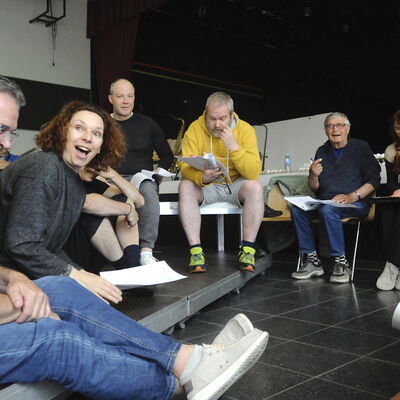 Bild vergrößern: Probenarbeit zum Stadt-Theater-Spektakel