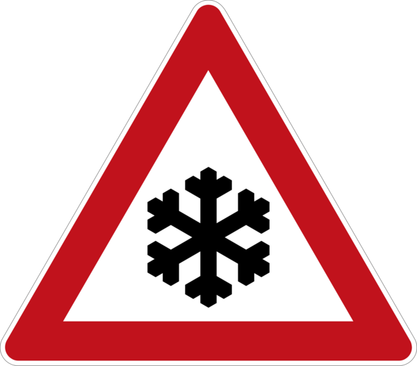 Verkehrszeichen: Gl�ttegefahr
